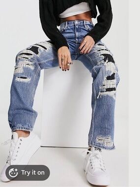 Free People McCoy Distressed Straight-Leg Jeans
